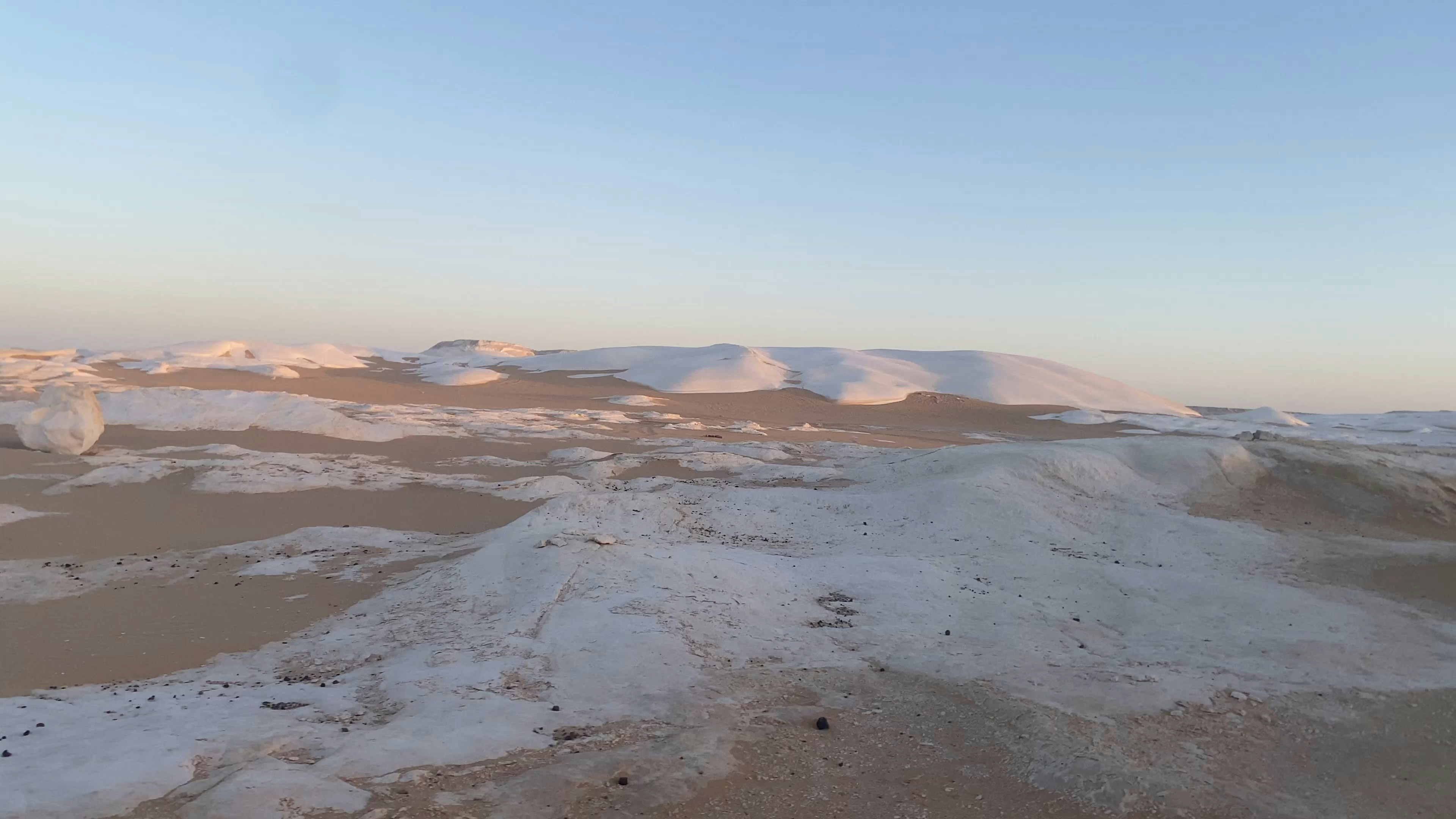 Chalky limestone formations in the White Desert