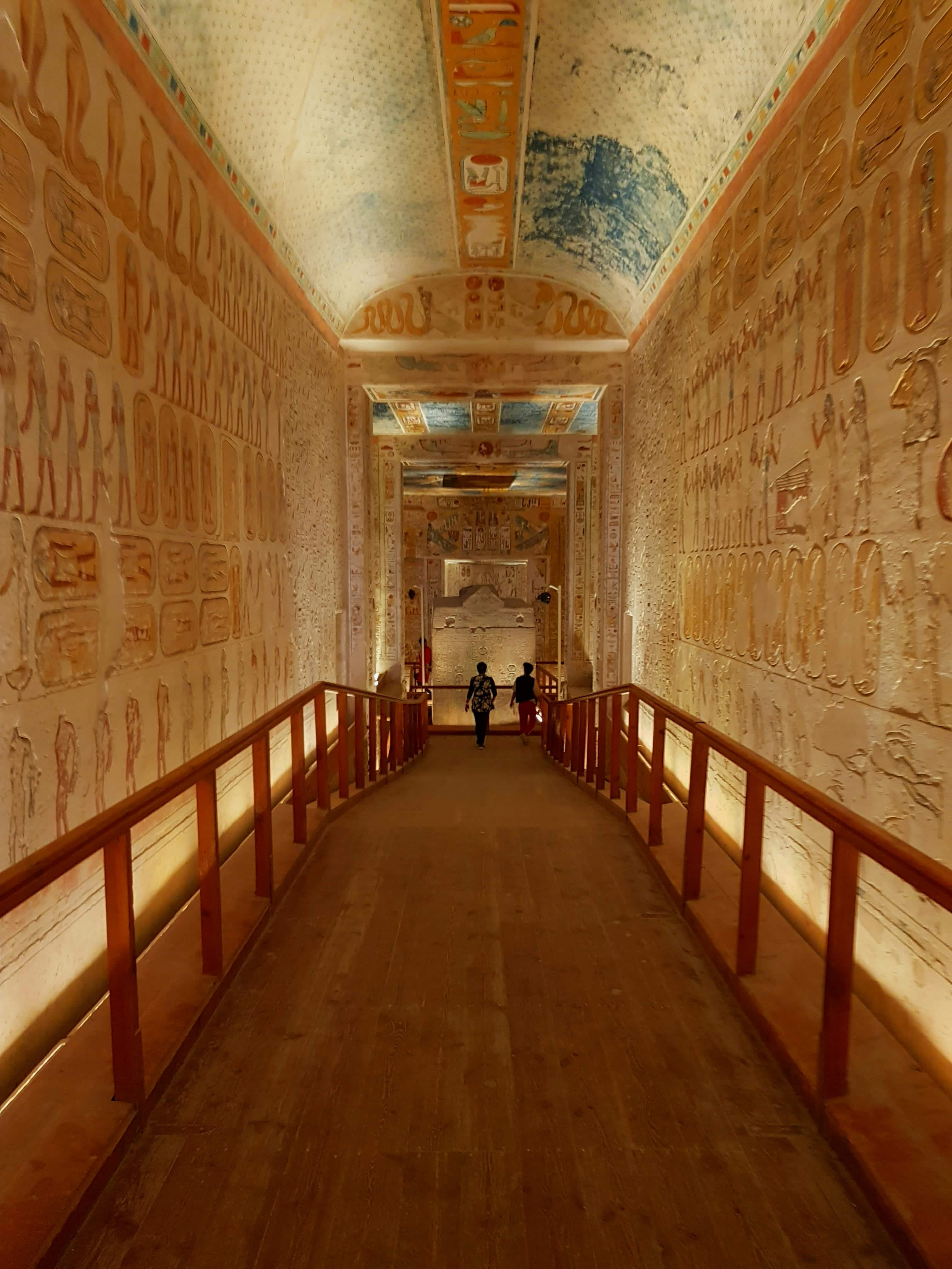 Colorful tomb painting showcasing daily life in ancient Egypt