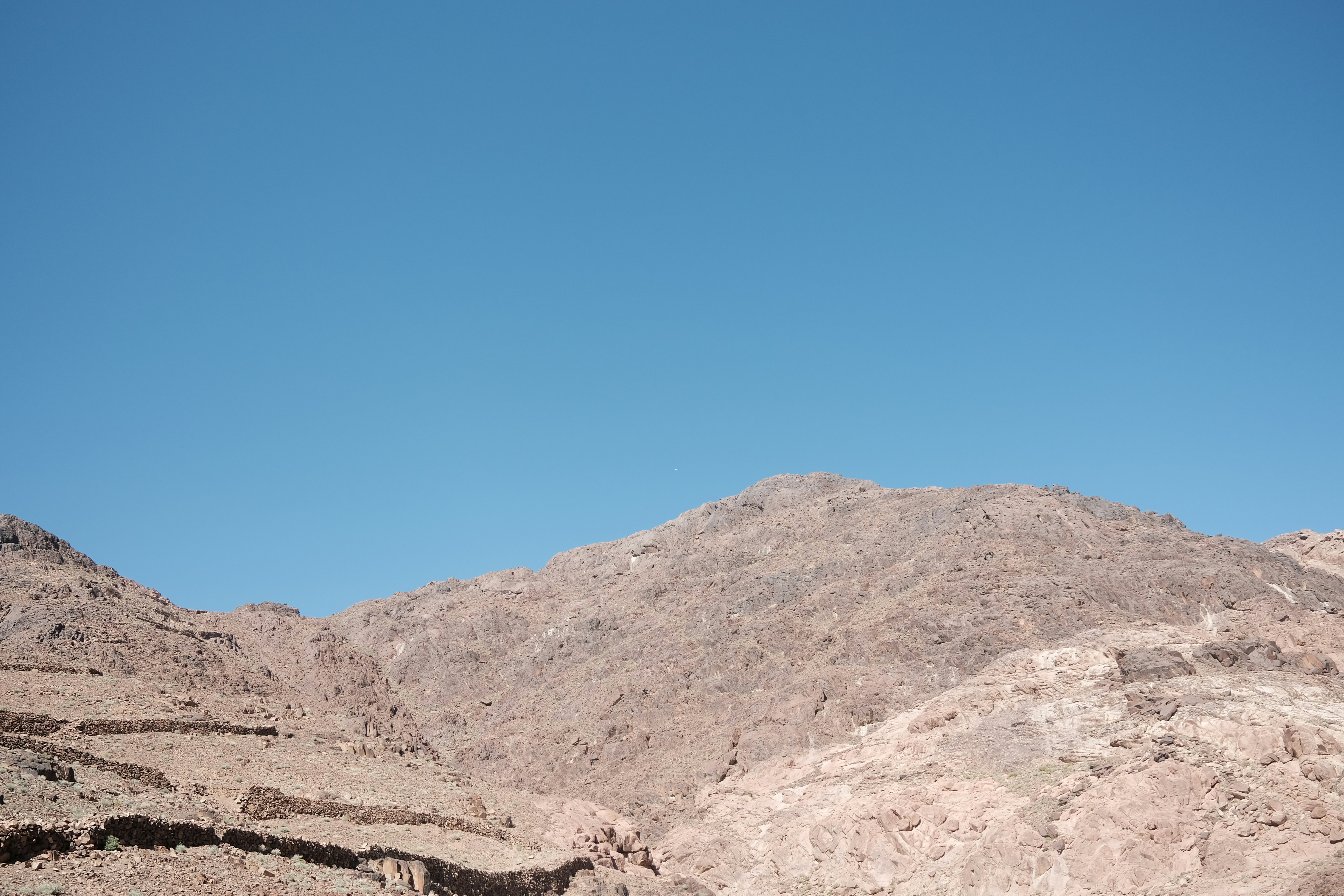 Sand dunes and rocky formations in the Sinai Desert