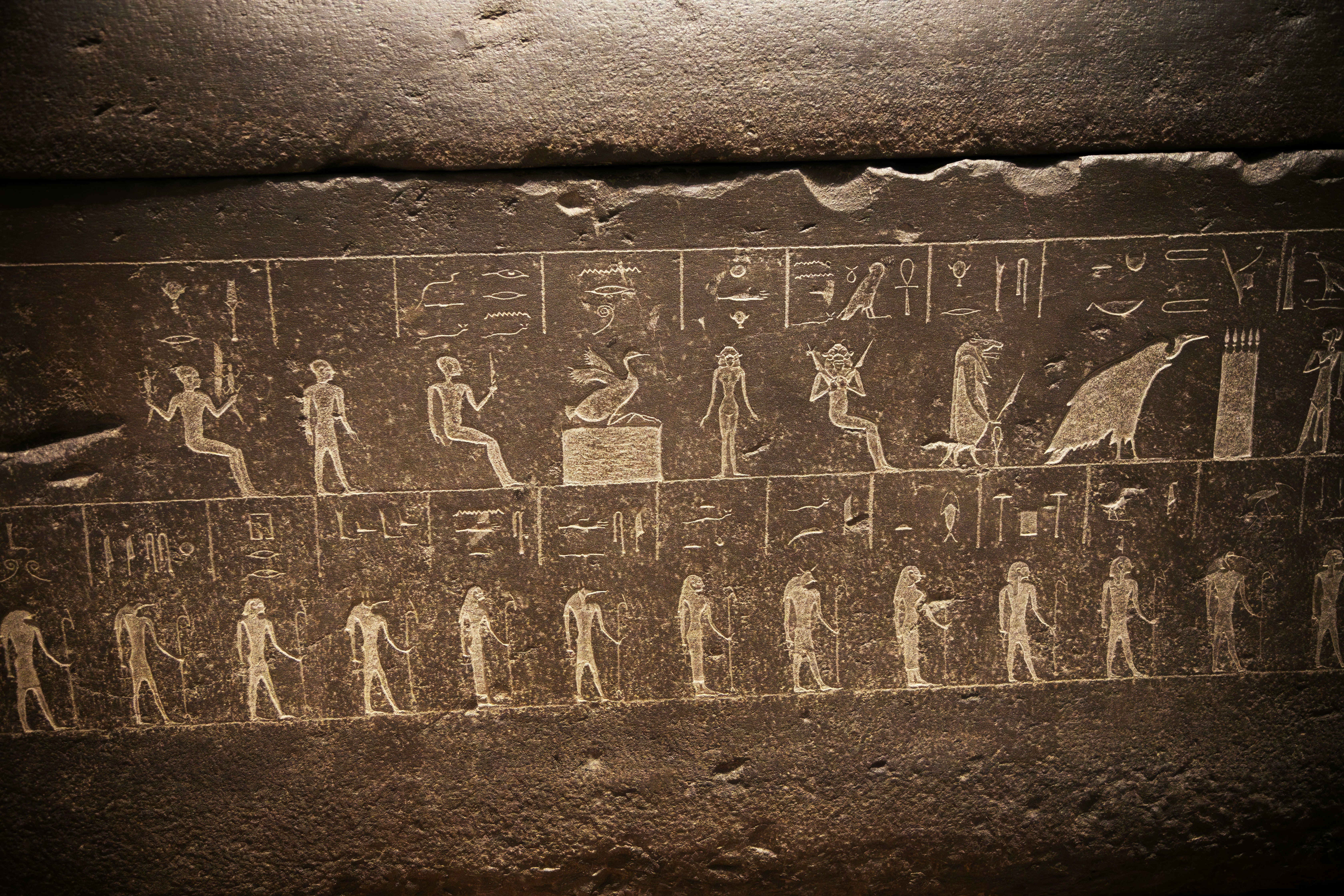 Illustration of ancient Egyptian hieroglyphics