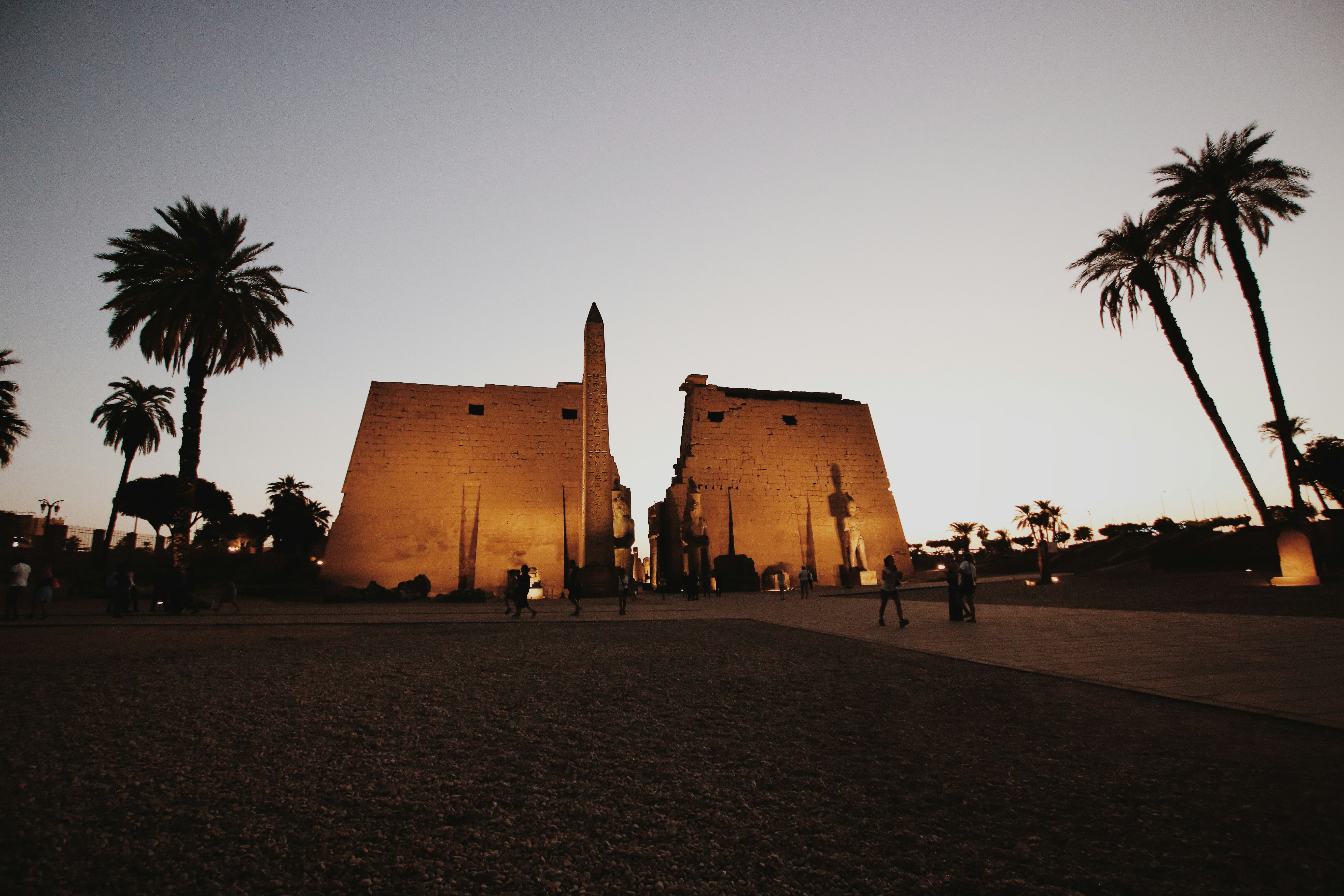 Scenic view of Luxor at sunset